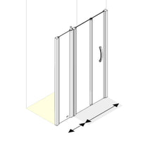 AKW 56853      Larenco Alcove Full Height Door with Inline Panel (Bi-Fold Door)