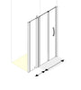 AKW 56853      Larenco Alcove Full Height Door with Inline Panel (Bi-Fold Door)