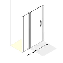 AKW 56852      Larenco Alcove Full Height Door with Inline Panel (Plain Door)