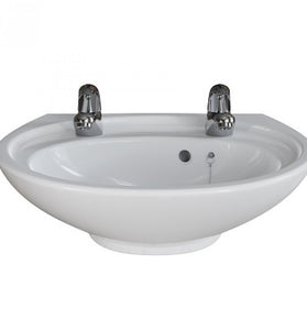 AKW 23914    2 Tap Hole Livenza Wash basin (550mm Wide)