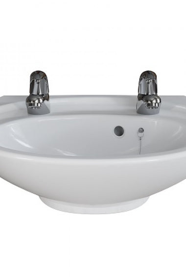 AKW 23914    2 Tap Hole Livenza Wash basin (550mm Wide)